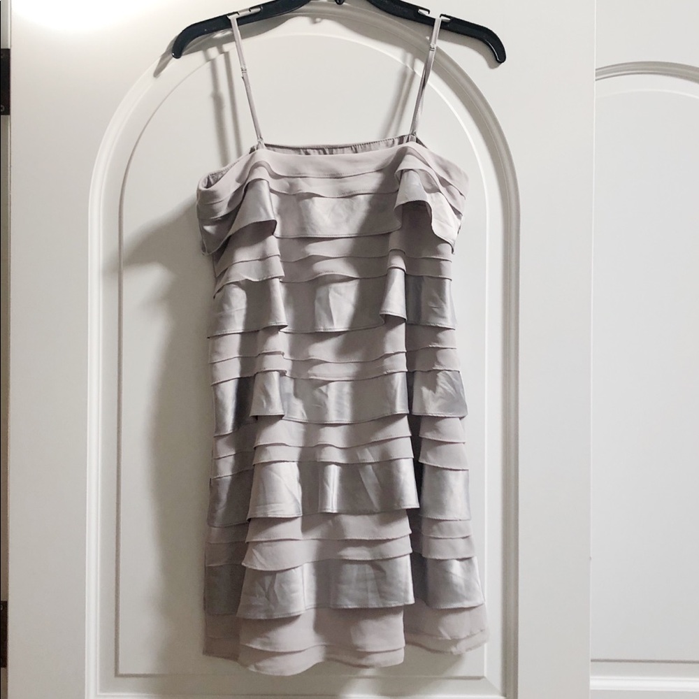 Silver Ruffle Dress - Picture 2 of 3